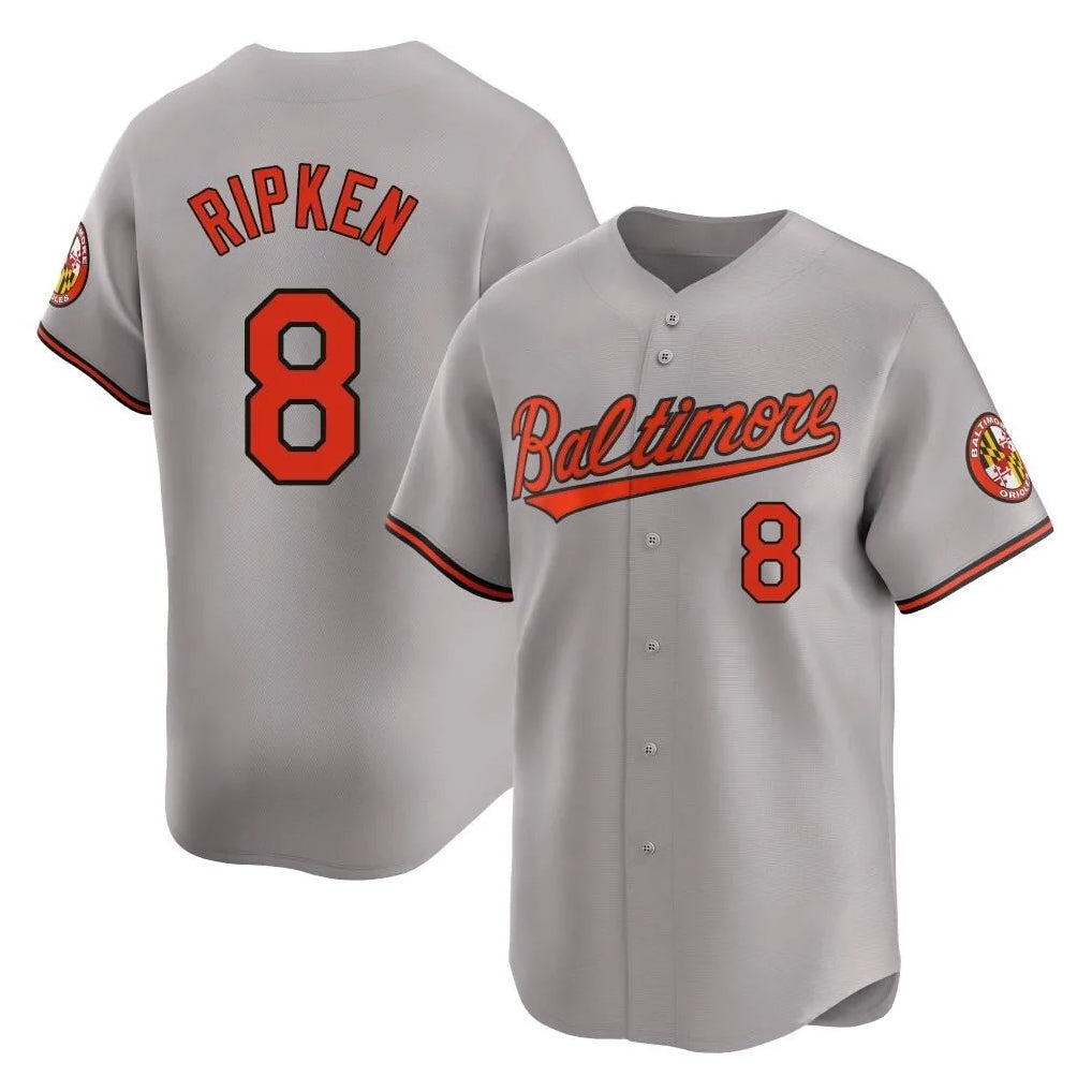 tores B.Orioles #8 Cal Ripken Player Gray Limited Home Game Stitched Jerseys