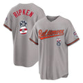 tores B.Orioles #8 Cal Ripken Player Gray USA 250 Fourth of July Home Game Stitched Jerseys