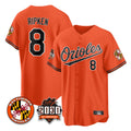 tores B.Orioles #8 Cal Ripken Player Orange 30th Anniversary of 2131 Home Game Stitched Jerseys