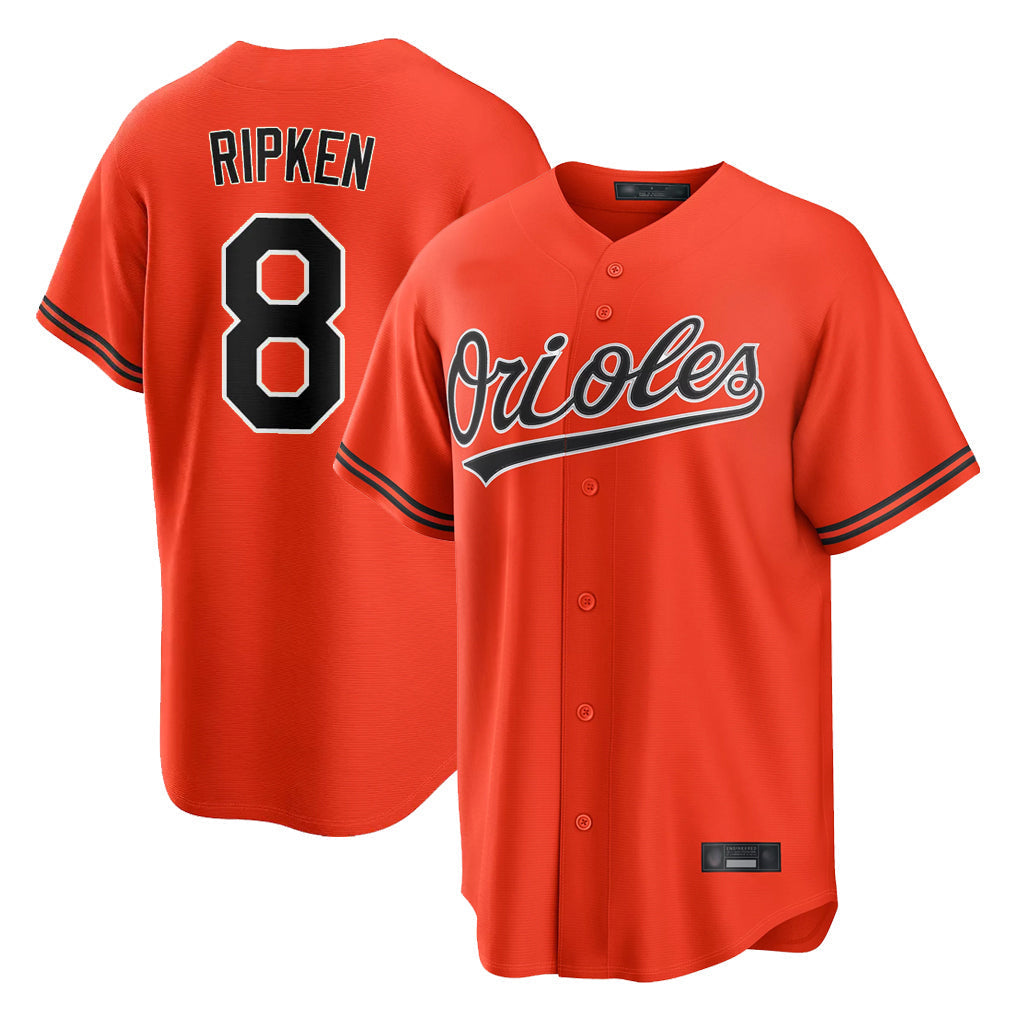 tores B.Orioles #8 Cal Ripken Player Orange Home Game Stitched Jerseys