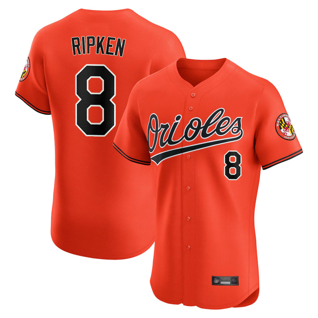 tores B.Orioles #8 Cal Ripken Player Orange Limited Elite Home Game Stitched Jerseys