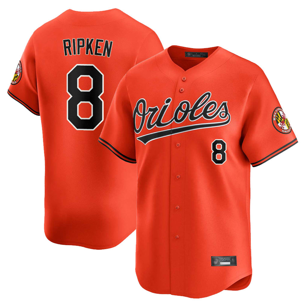 tores B.Orioles #8 Cal Ripken Player Orange Limited Home Game Stitched Jerseys