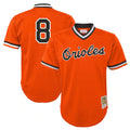 tores B.Orioles #8 Cal Ripken Player Orange Mitchell & Ness Cooperstown Collection Mesh T-shirt Game Stitched Jerseys