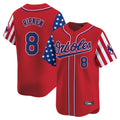 tores B.Orioles #8 Cal Ripken Player Red Independence Day Vapor Premier Limited Home Game Stitched Jerseys