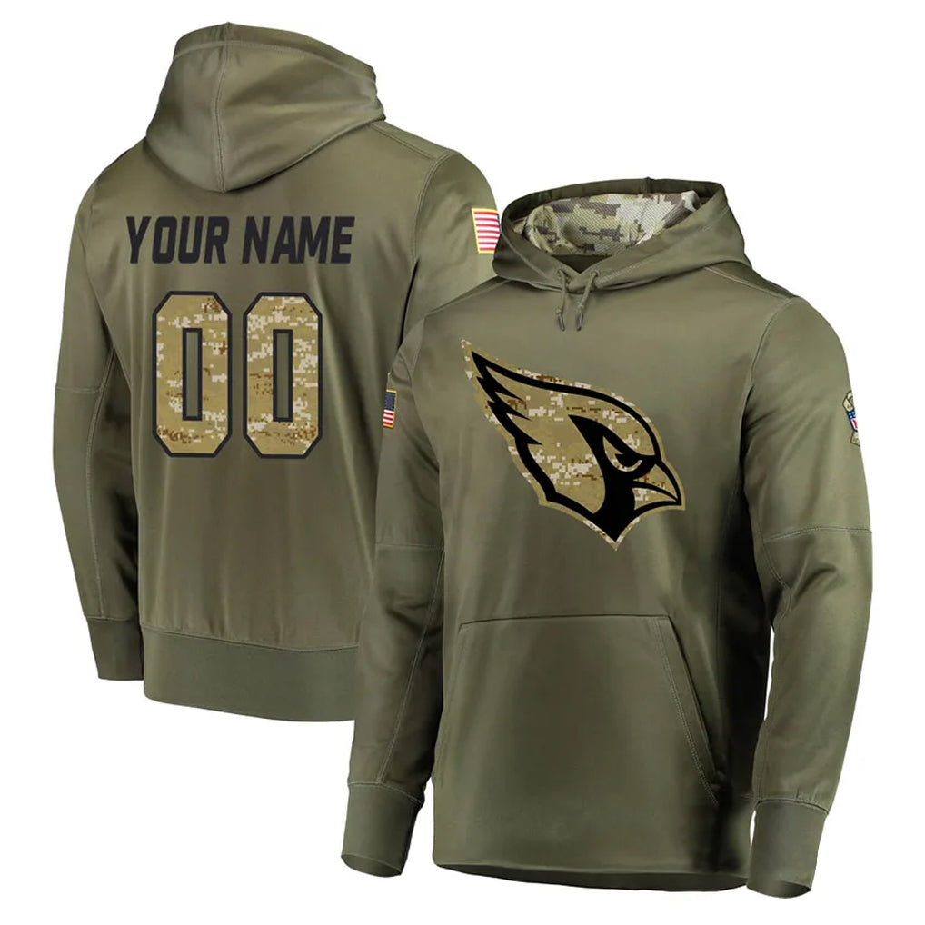 tores Custom A.Cardinals Olive Salute to Service Limited Hoodie Any Name & Numbers Stitched Jerseys