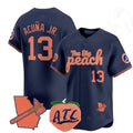 tores A.Braves #13 Ronald Acuna Jr. NavyThe Big Peach Vapor Stitches Personalized Jersey